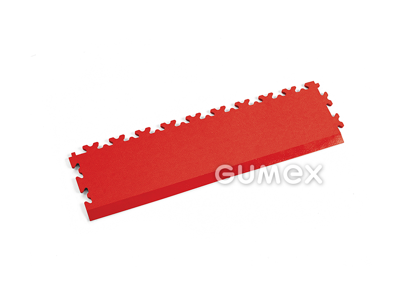 Anlaufskante FORTELOCK 2025, 7mm, 510x140mm, 92°ShA, Dessin Leder, PVC, hellrot, 